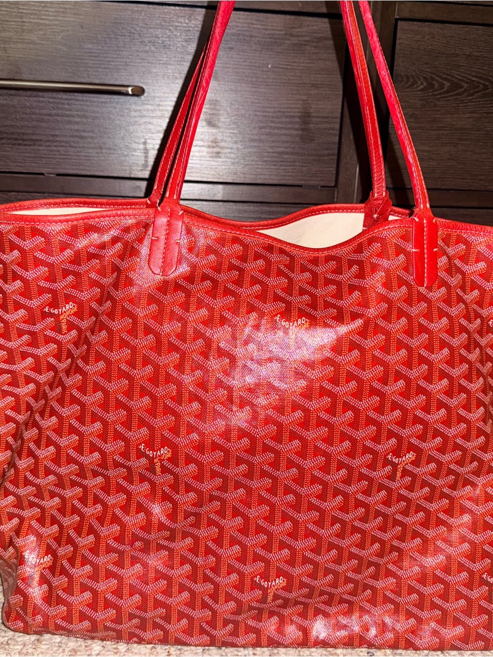 Goyard Red GM Tote - Picture 3 of 16